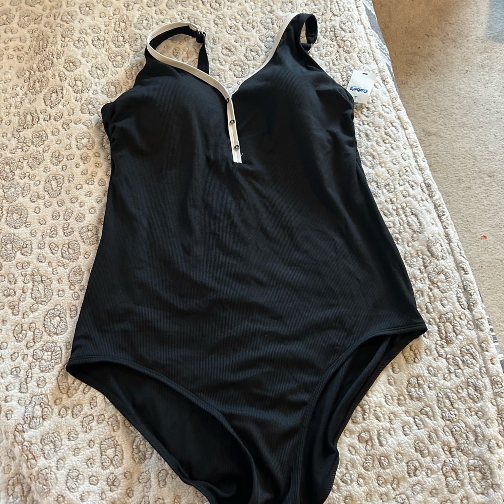 NWOT Krista Plus Size 24w Black Button-Front Women's Top